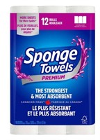 Sponge Towels Premium Paper Towels, 12 x 106