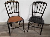 Pair of antique French Napoleon III side chairs