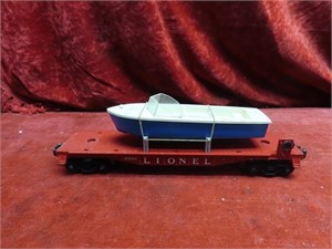 Lionel Boat w/flat car.