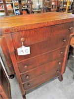Revival Empire Style Walnut Chest