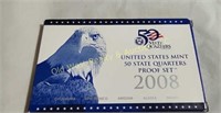 2008 US Mint State Quarters Proof Set