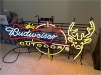 Budweiser Outdoors 45" Neon - Needs Work (White Bu