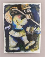 French WC Signed Marc Chagall Galeria Mathias Fels
