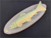 Wood Machine Carved Trout