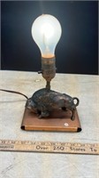 Copper Buffalo Lamp