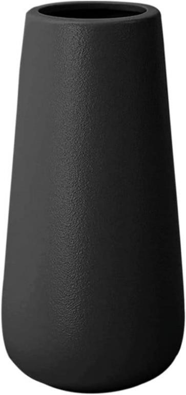 WFF9374  ILLUVA 8 Inch Black Ceramic Vase