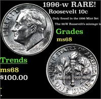 1996-w Roosevelt Dime RARE! 10c Grades GEM+++ Unc