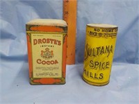 2 Early advertising tins