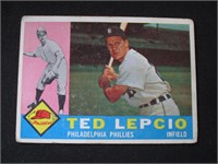 1960 TOPPS #97 TED LEPCIO PHILLIES VINTAGE