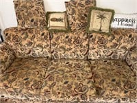 Craftmaster Fliral Couch & Pillows