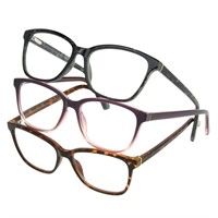 Design Optics Kiersey Reading Glasses  3-pack