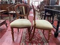 Pair of Victorian Style Balloon Back Dining Chairs