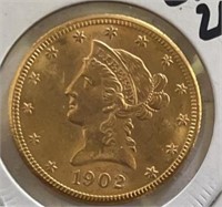 1902S $10.00 Liberty GOLD Choice UNC