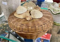 SHELL COVERED BASKET