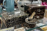 FAUX LEOPARD DECOR TRINKET BOXES