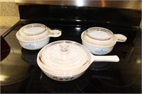 3 Small Corningware Dishes