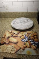 Marble Lazy Susan & Cutting Board