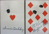 Buffalo Bill, Annie Oakley Signed Shooting Cards