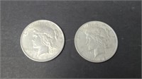 2 - 1922 PEACE DOLLARS