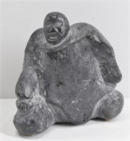 Large Inuit Soap Stone Carving K6-29