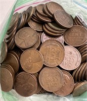 1 POUND OF WHEAT PENNIES COINS