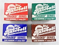 (4) BASEBALL TOPPS TRADED SETS