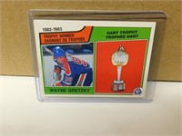 1983-84 OPC Wayne Gretzky #203 Hart Trophy Card