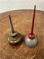 2 Vintage Miniature Oil Can Hand Pumps