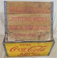 Pair of Bottle Crates Coke / Progressive