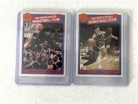 2 Michael Jordan 1984 USA Olympic rookie cards