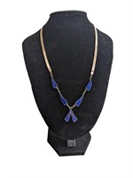 925 Sterling Silver Lapis Lazuli Blue Necklace