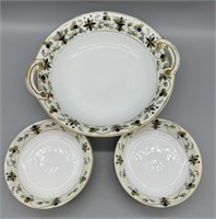 Hand-Painted Nippon Fruit Bowl & Berry Bowls