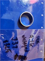 14K white gold fingerprint ring 9.1 grams