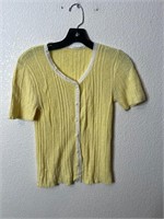 Vintage Yellow Lace Trim Femme Shirt