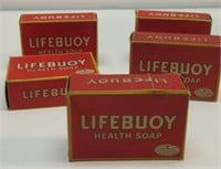 (5) LIFE BOY HEALTH SOAP BARS. NEW OLD STOCK.
