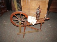 Antique wool spinning wheel.