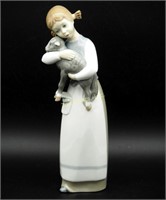 Lladro 1010 Girl With Lamb Figurine 1975