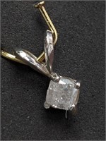 $1600 14K  Diamond(0.25ct) Pendant