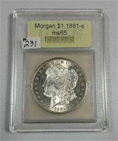 1881-S  Morgan Dollar   USCG MS-65