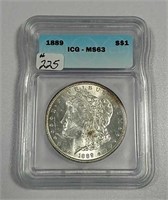 1889  Morgan Dollar   ICG MS-63