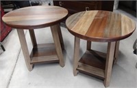 2 Wood  Tables  24" x 24"