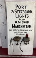 Vintage Military Port and Starboard Lights