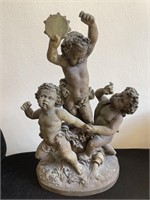 Bacchanale Enfant Cherubs Resin Statue