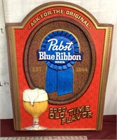 Vintage 3-D Pabst Blue Ribbon Beer Sign