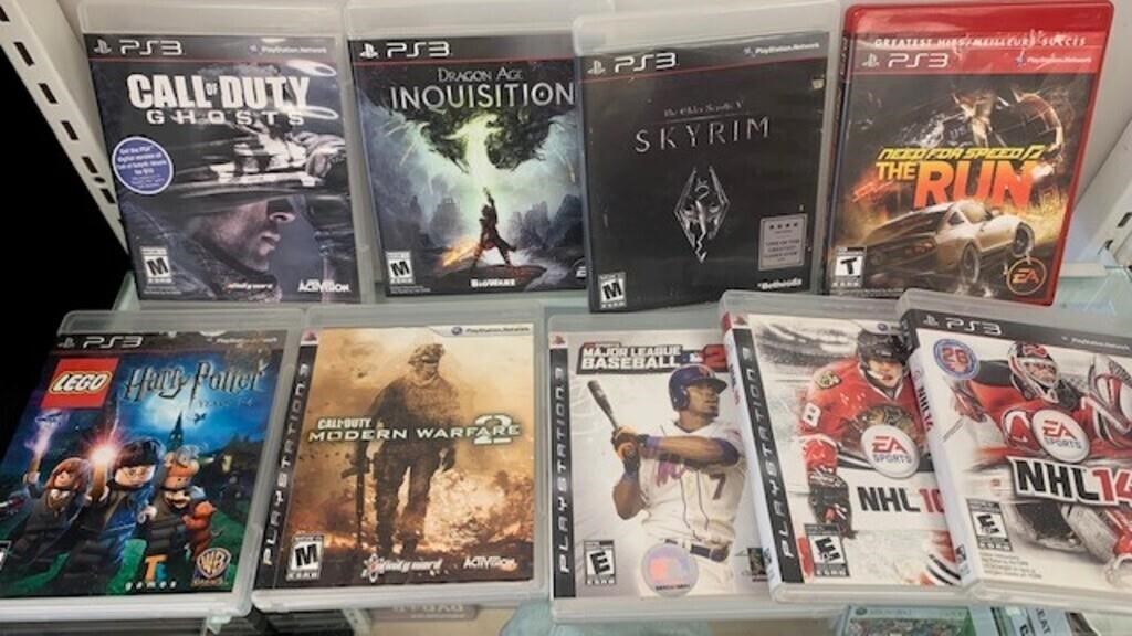 Lot of 9 PS3 games as seen