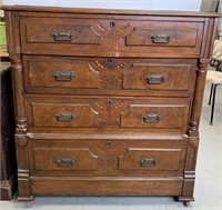Antique dresser, 40” W x 19” D x 42” H.