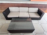 Patio Couch Sectional with Table