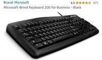 Microsoft Wired Keyboard 200 for Business - Black
