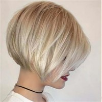 Creamily Blonde Wigs for Women Synthetic Bob Wig S