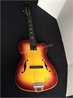 Tiger Sunburst Emenee Guitar, Plastic